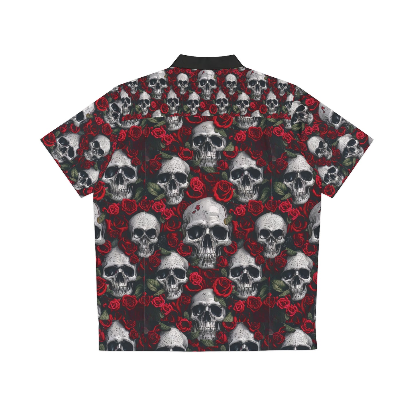 Midnight Garden Skull Hawaiian Shirt