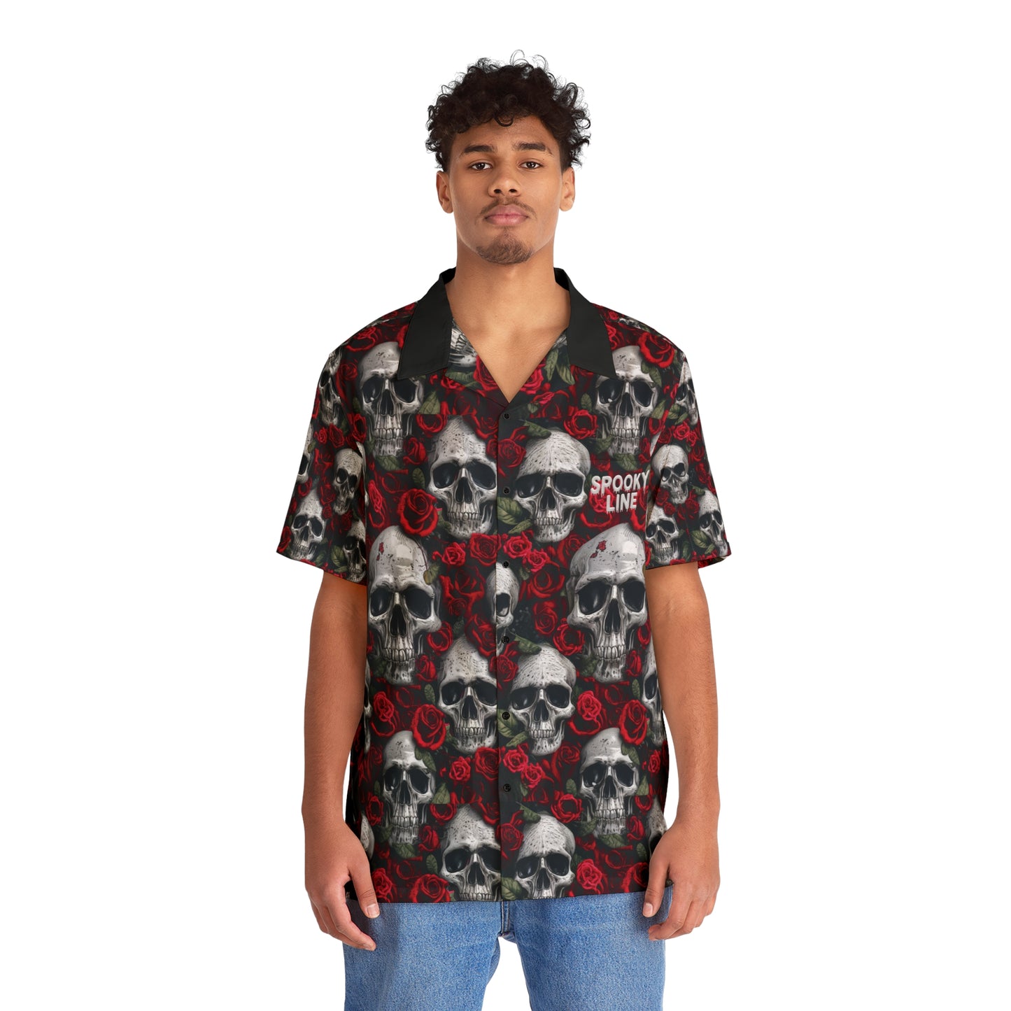 Midnight Garden Skull Hawaiian Shirt