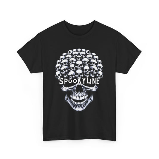 SpookyLine Skull Cluster - Unisex Heavy Cotton Tee