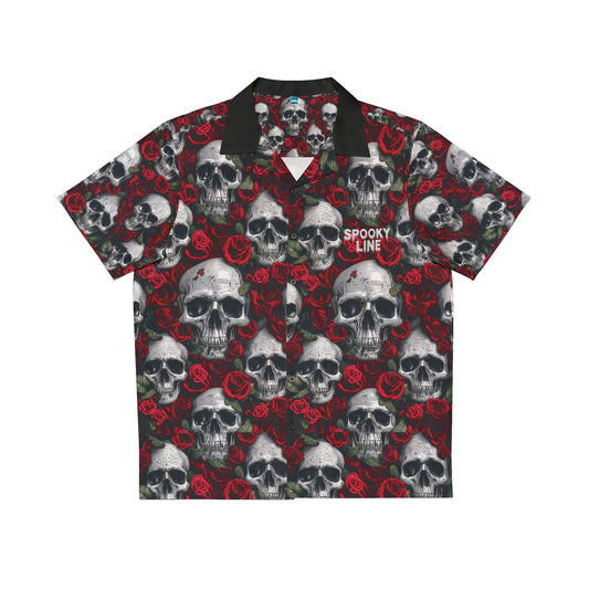 Midnight Garden Skull Hawaiian Shirt